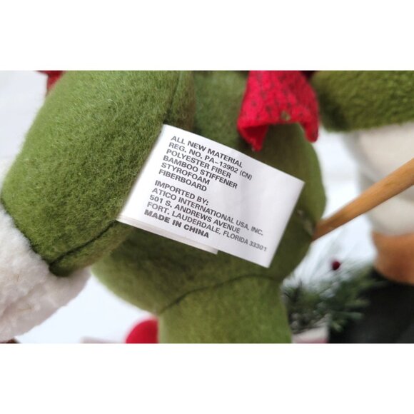 Whimsical Snowman Family Skiing Christmas Decor Approximately 14.5" Long - Picture 7 of 9